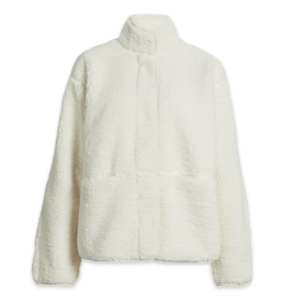 White Faux Shearling Jacket